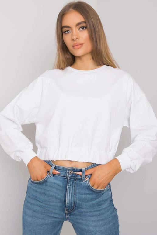 Bílá dámská mikina Elain Cotton