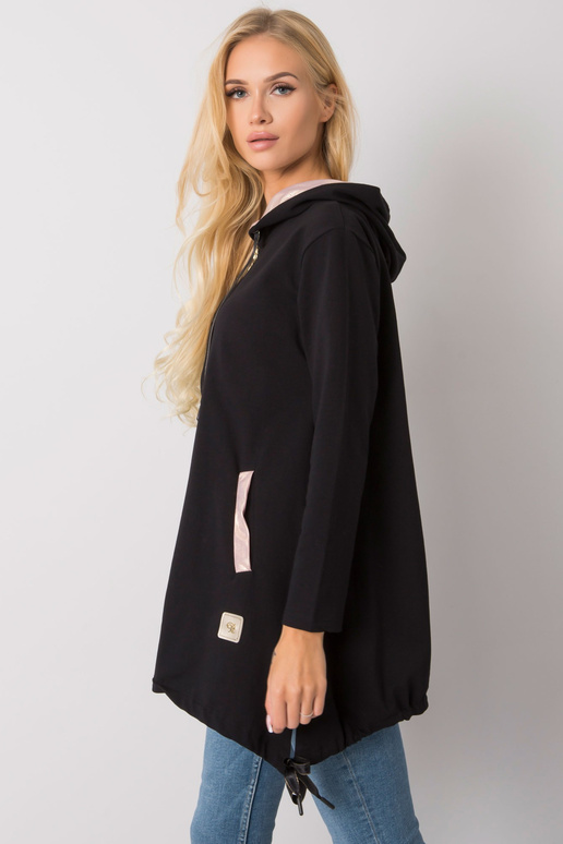 Černá mikina na zip Narissa