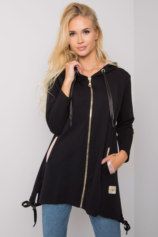 Černá mikina na zip Narissa