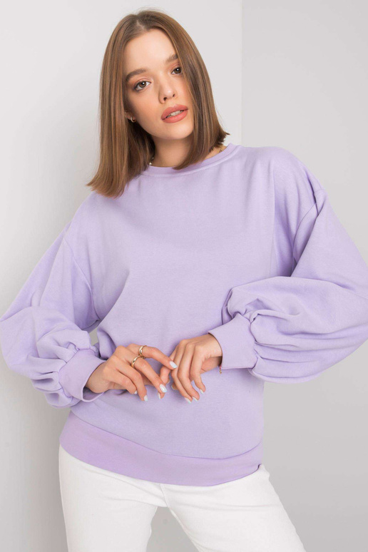 Natalee fialová mikina s výstřihem na...