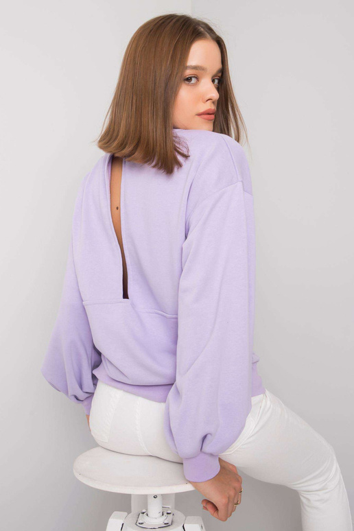 Natalee fialová mikina s výstřihem na...