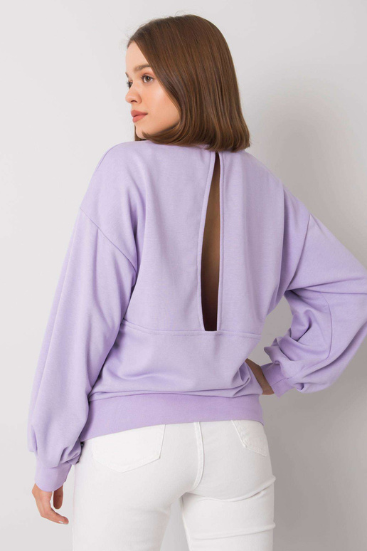 Natalee fialová mikina s výstřihem na...