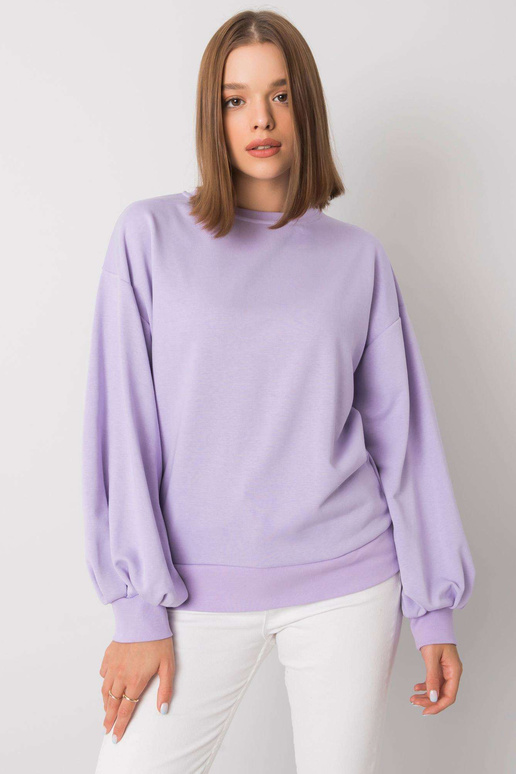 Natalee fialová mikina s výstřihem na...