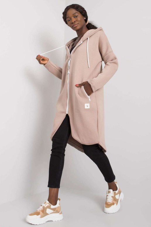 Ohromující tmavě béžová mikina