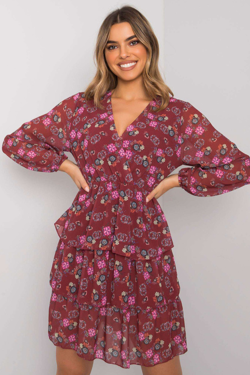 Vínové ležérní šaty Elois RUE PARIS