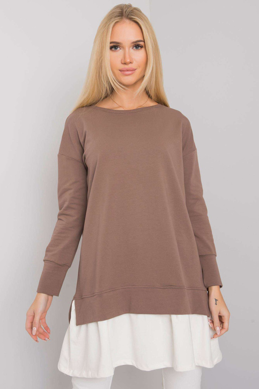 Hnědá bavlněná tunika Brighton RUE PARIS