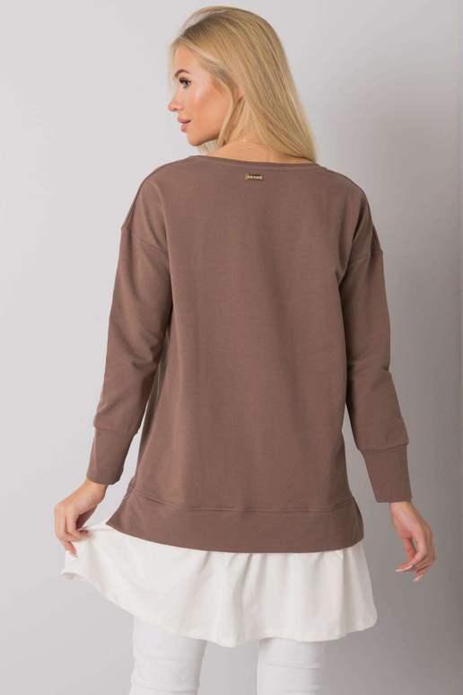 Hnědá bavlněná tunika Brighton RUE PARIS