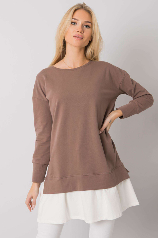 Hnědá bavlněná tunika Brighton RUE PARIS