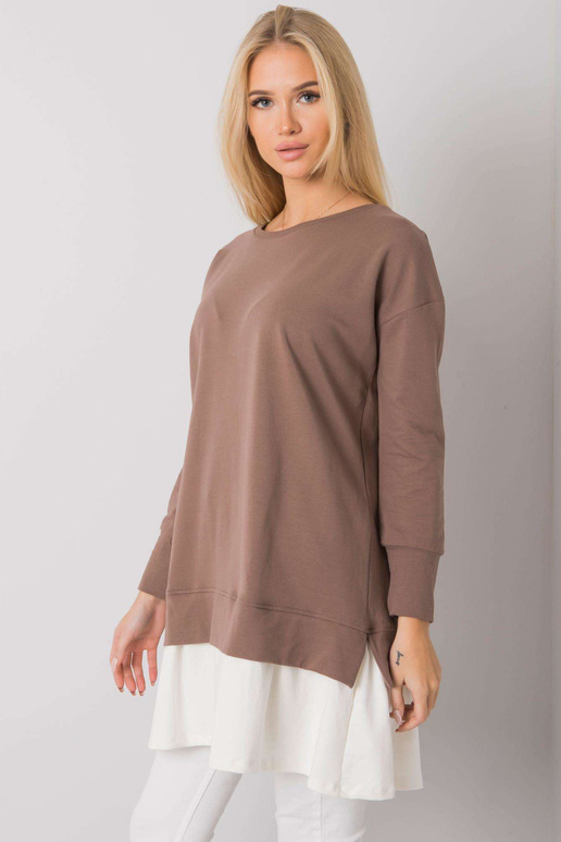 Hnědá bavlněná tunika Brighton RUE PARIS