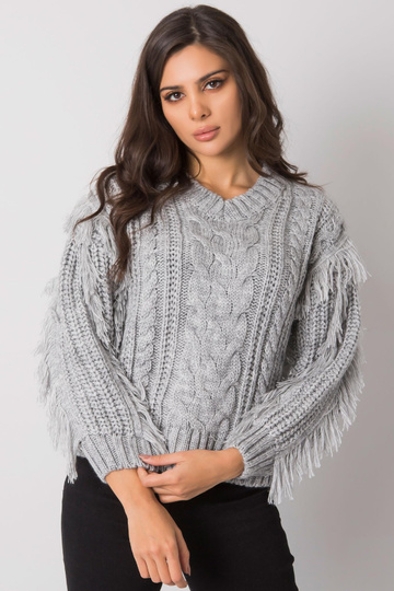 Šedý svetr s copánky Oregon...