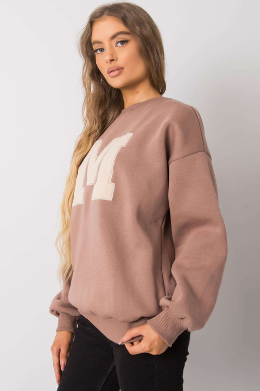 Tmavě béžová bavlněná mikina Armelle