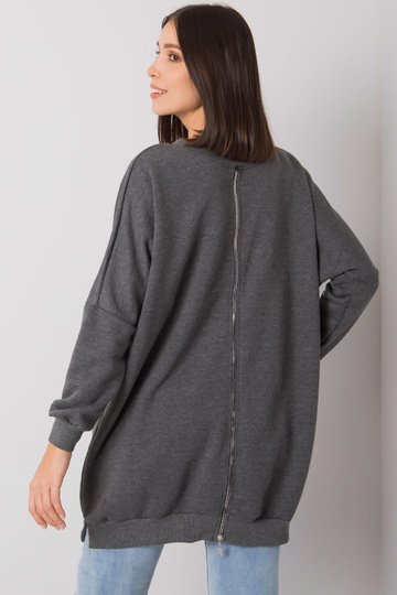 Tmavě šedá melanžová tunika...