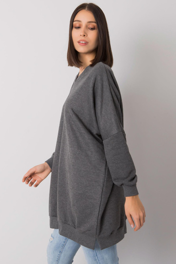 Tmavě šedá melanžová tunika... 2