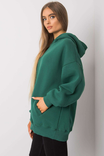 Tmavě zelená dámská mikina... 2