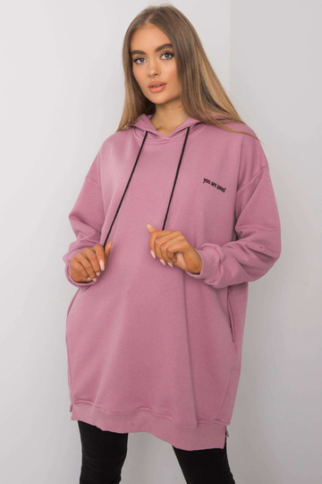 Špinavě růžová mikina s...