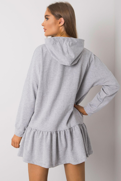 Mikina Aliye Grey Melange s kapucí