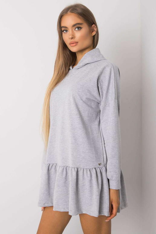 Mikina Aliye Grey Melange s kapucí