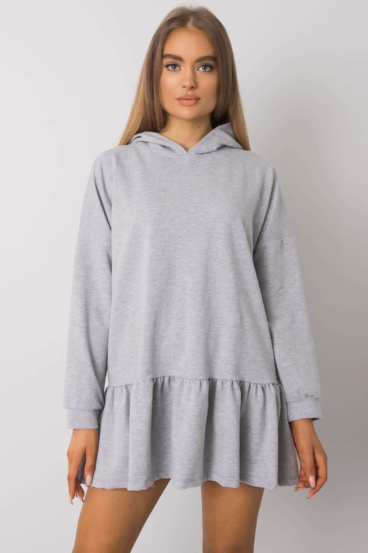 Mikina Aliye Grey Melange s kapucí
