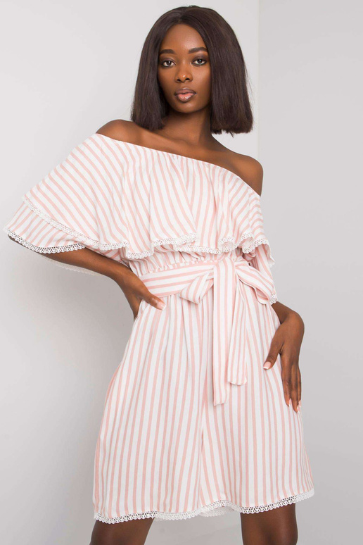 Bílo-růžový pruhovaný overal Dalianis