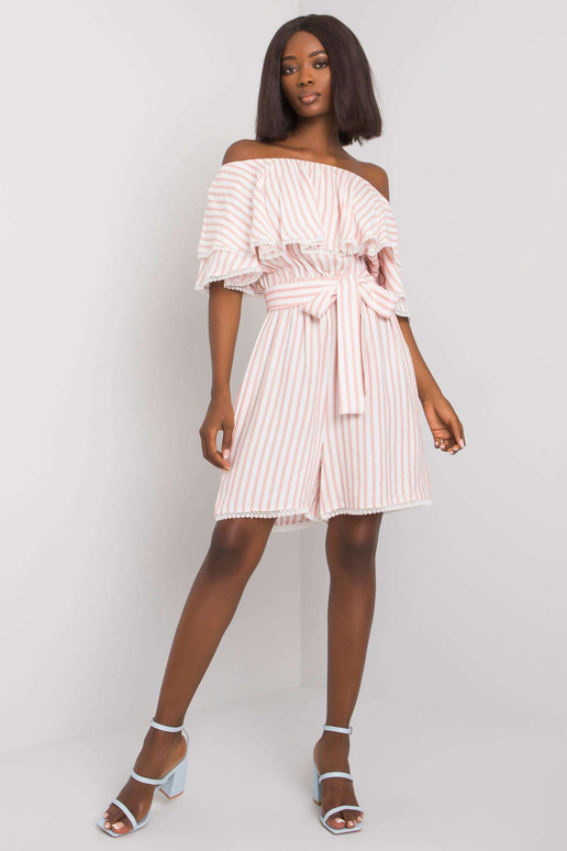 Bílo-růžový pruhovaný overal Dalianis