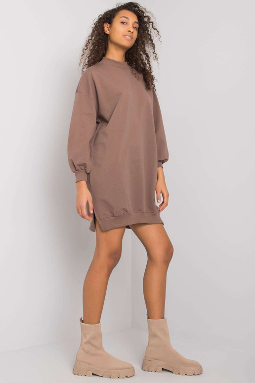 Hnědé dámské bavlněné šaty Maretta...