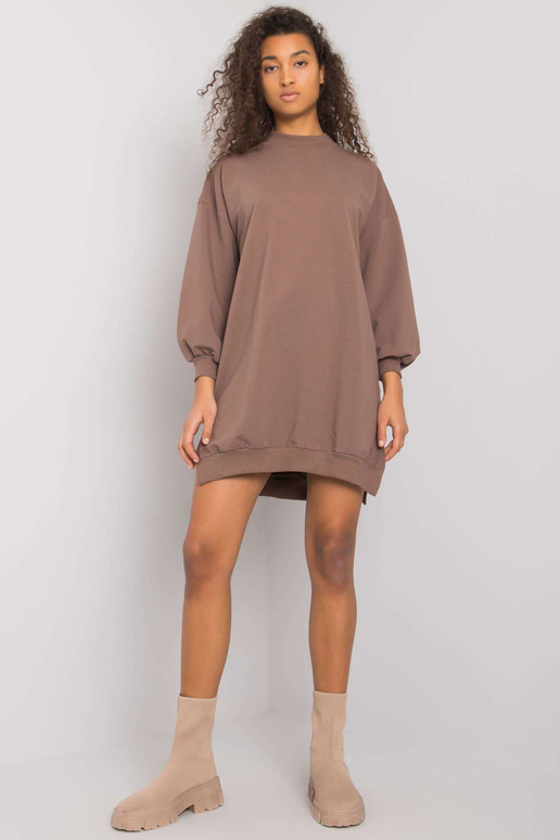 Hnědé dámské bavlněné šaty Maretta...