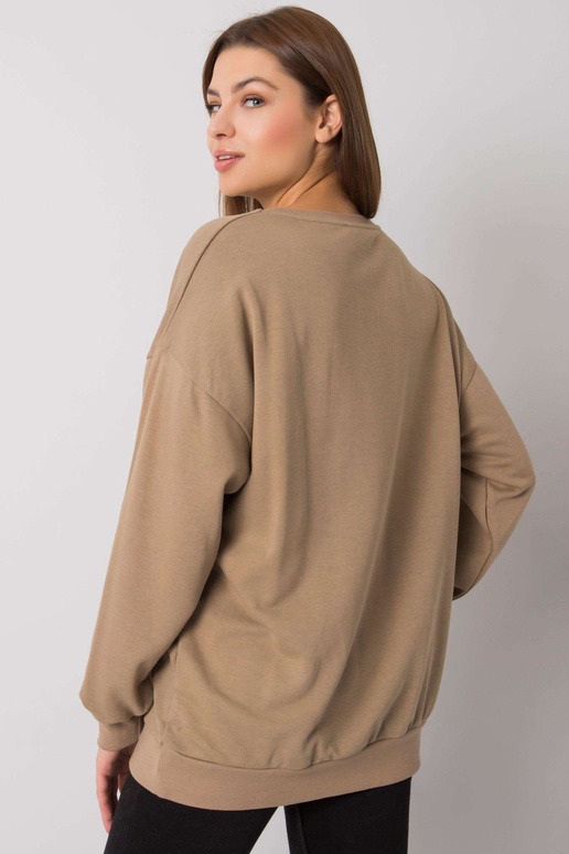 Tmavě béžová mikina s potiskem Basile