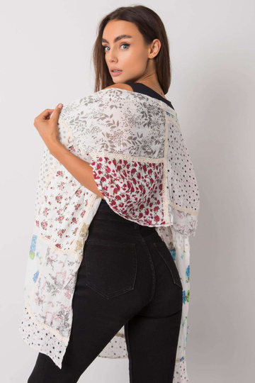 Bílý bavlněný šátek s potiskem 2