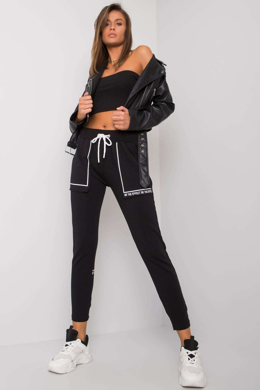 Černé bavlněné tepláky Winsley