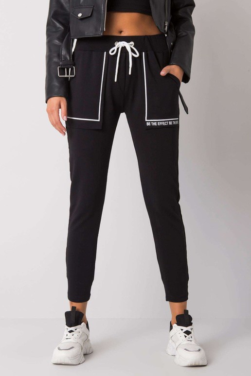 Černé bavlněné tepláky Winsley