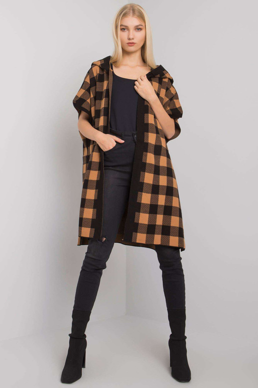 Kardigan Lovington s kapucí v černé a... Kardigan Lovington s kapucí v černé a...