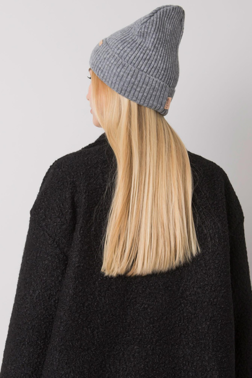 Tmavě šedá dámská pletená čepice RUE...