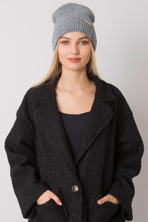 Tmavě šedá dámská pletená čepice RUE...