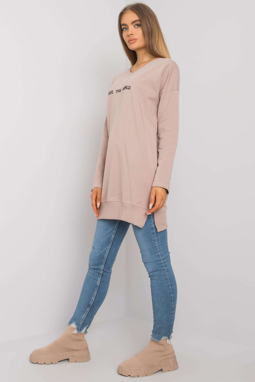 Tmavě béžová tunika s nápisem Halifax...