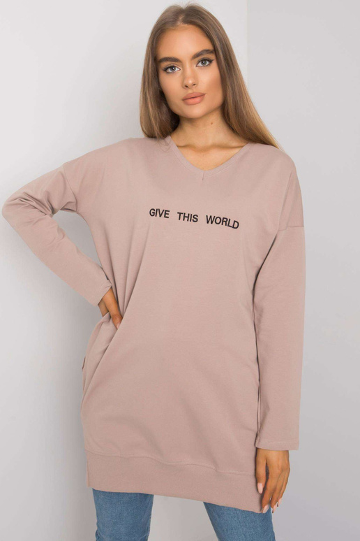 Tmavě béžová tunika s nápisem Halifax...