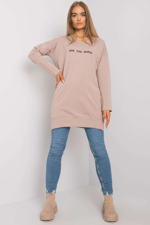 Tmavě béžová tunika s nápisem Halifax...