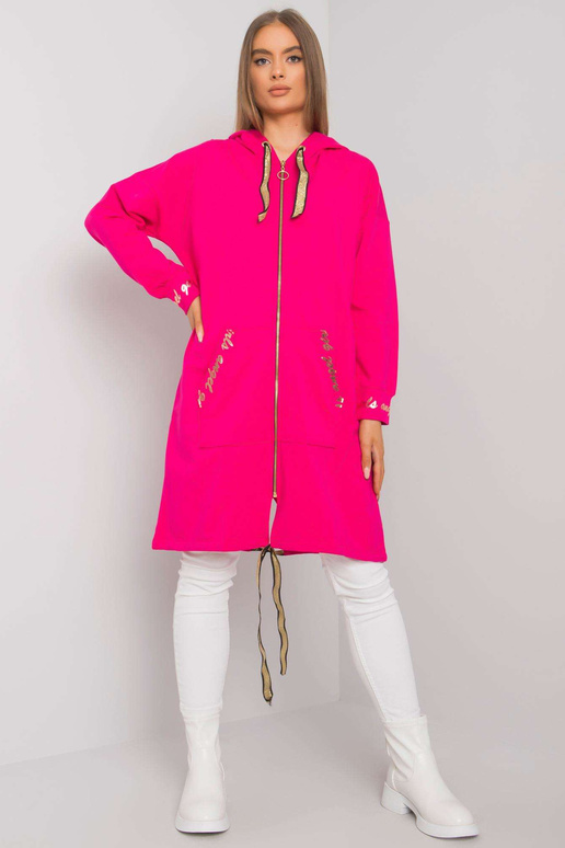 Fuchsiová mikina Ermelinde s dlouhým...