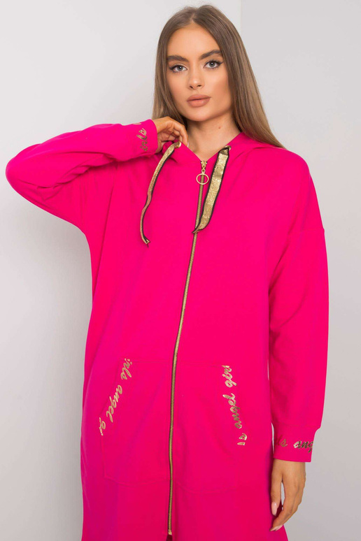 Fuchsiová mikina Ermelinde s dlouhým...