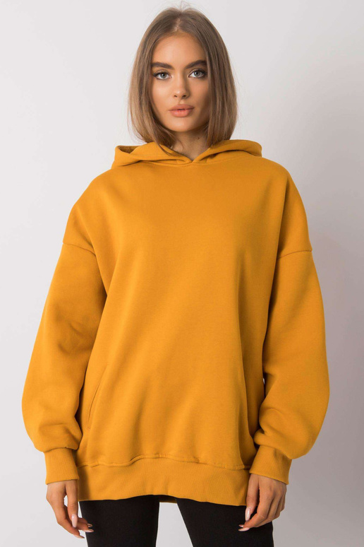 Dámská mikina s kapucí Michele s hořčicí