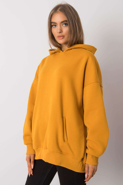 Dámská mikina s kapucí Michele s hořčicí