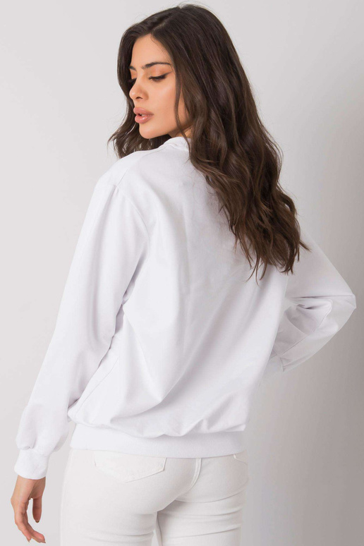 Bílá mikina s nápisem Ercolano RUE PARIS