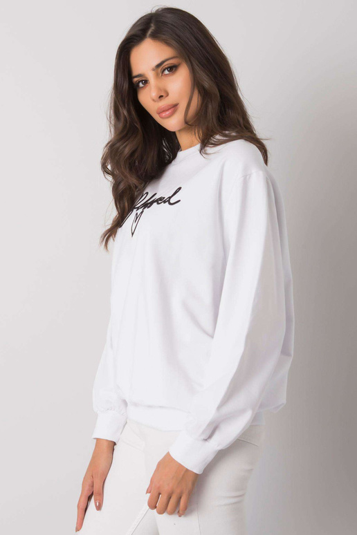 Bílá mikina s nápisem Ercolano RUE PARIS