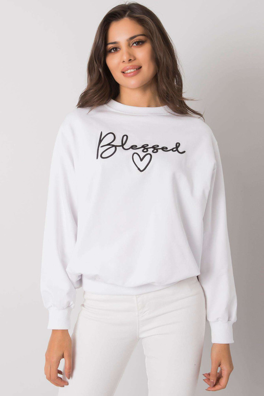 Bílá mikina s nápisem Ercolano RUE PARIS