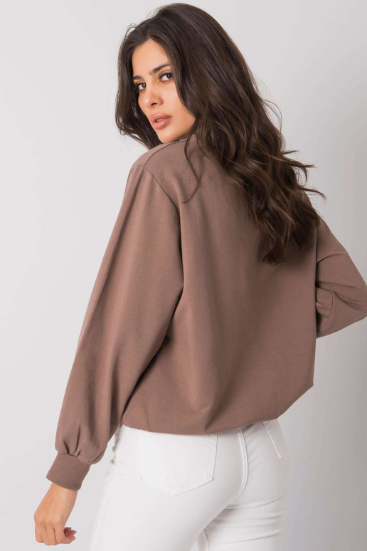 Hnědá mikina s nápisem Ercolano RUE...