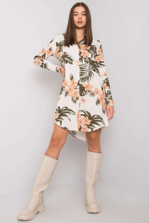 Béžové šaty s potiskem Valdez RUE PARIS