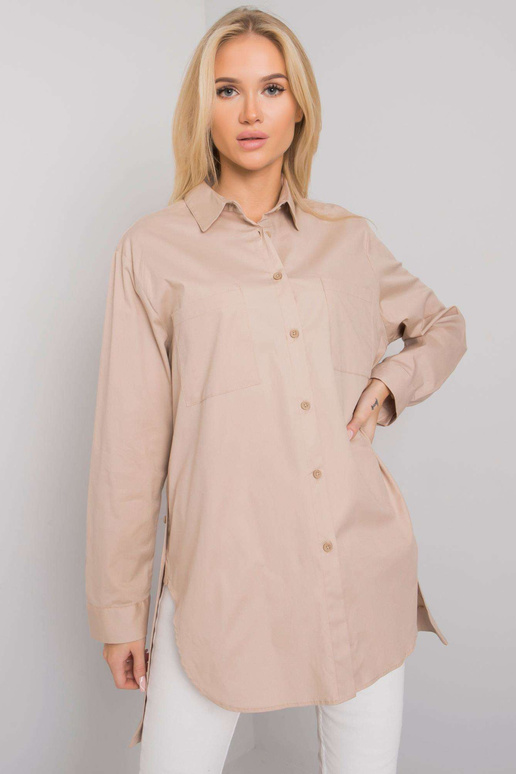Béžová košile s rozparky Amersham