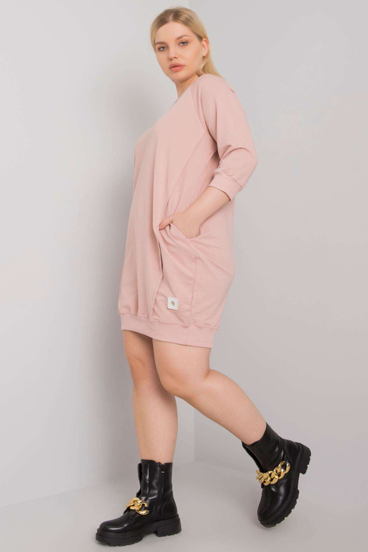 Špinavé růžové bavlněné šaty Karissa...