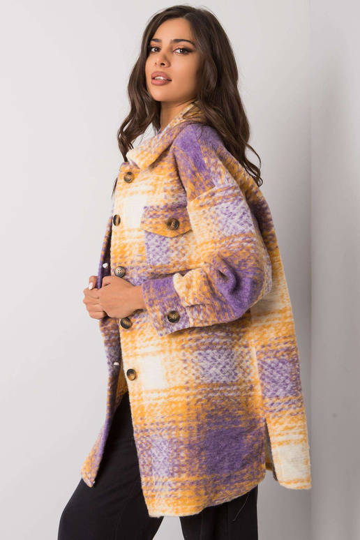 Kostkovaná košile fialové a žluté Vissy