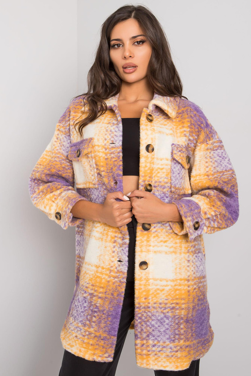 Kostkovaná košile fialové a žluté Vissy