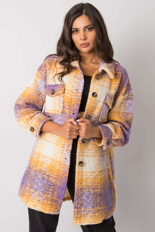 Kostkovaná košile fialové a žluté Vissy